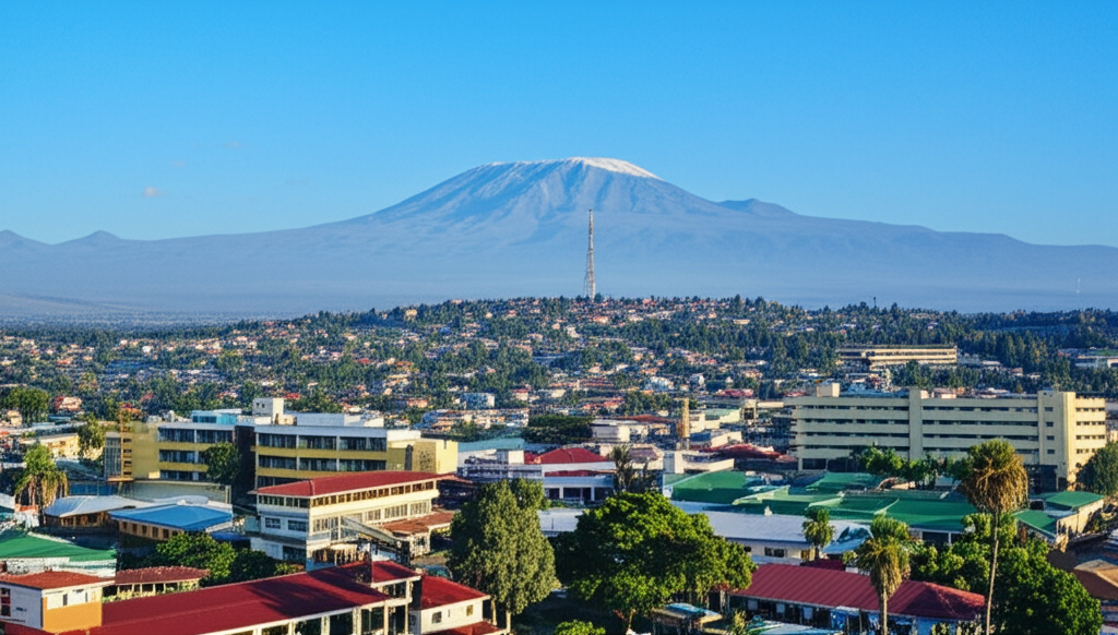 Moshi town near Kilimanjaro